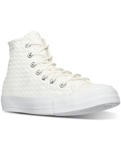 Converse Women's Chuck Taylor Hi Craft Leather Casual Sneakers from Finish Line