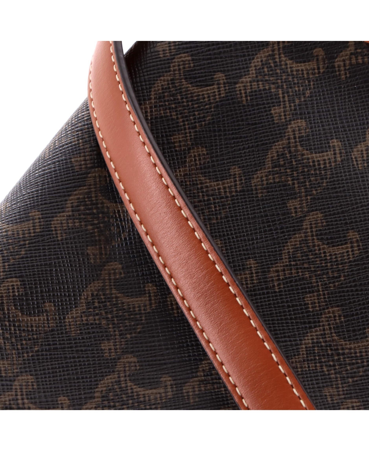 Pre-Owned Celine Mini Besace Flap Bag Triomphe Coated Canvas