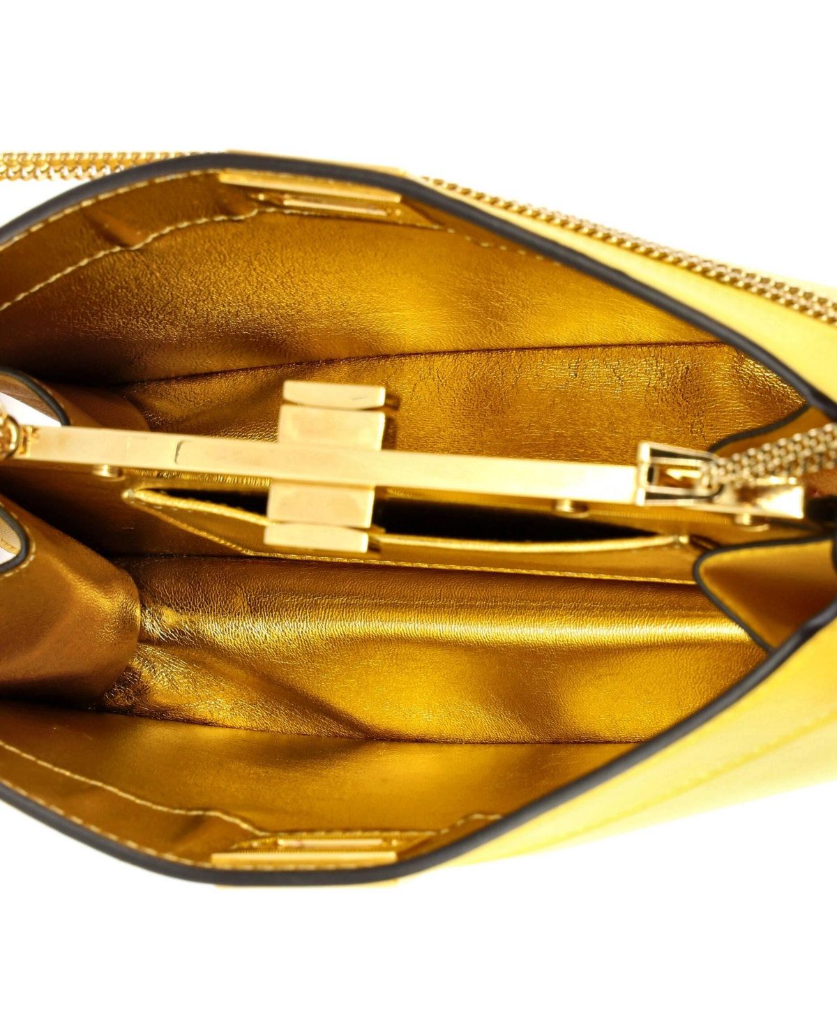 Pre-Owned Fendi Small Peekaboo ISeeU Chain Pochette Leather