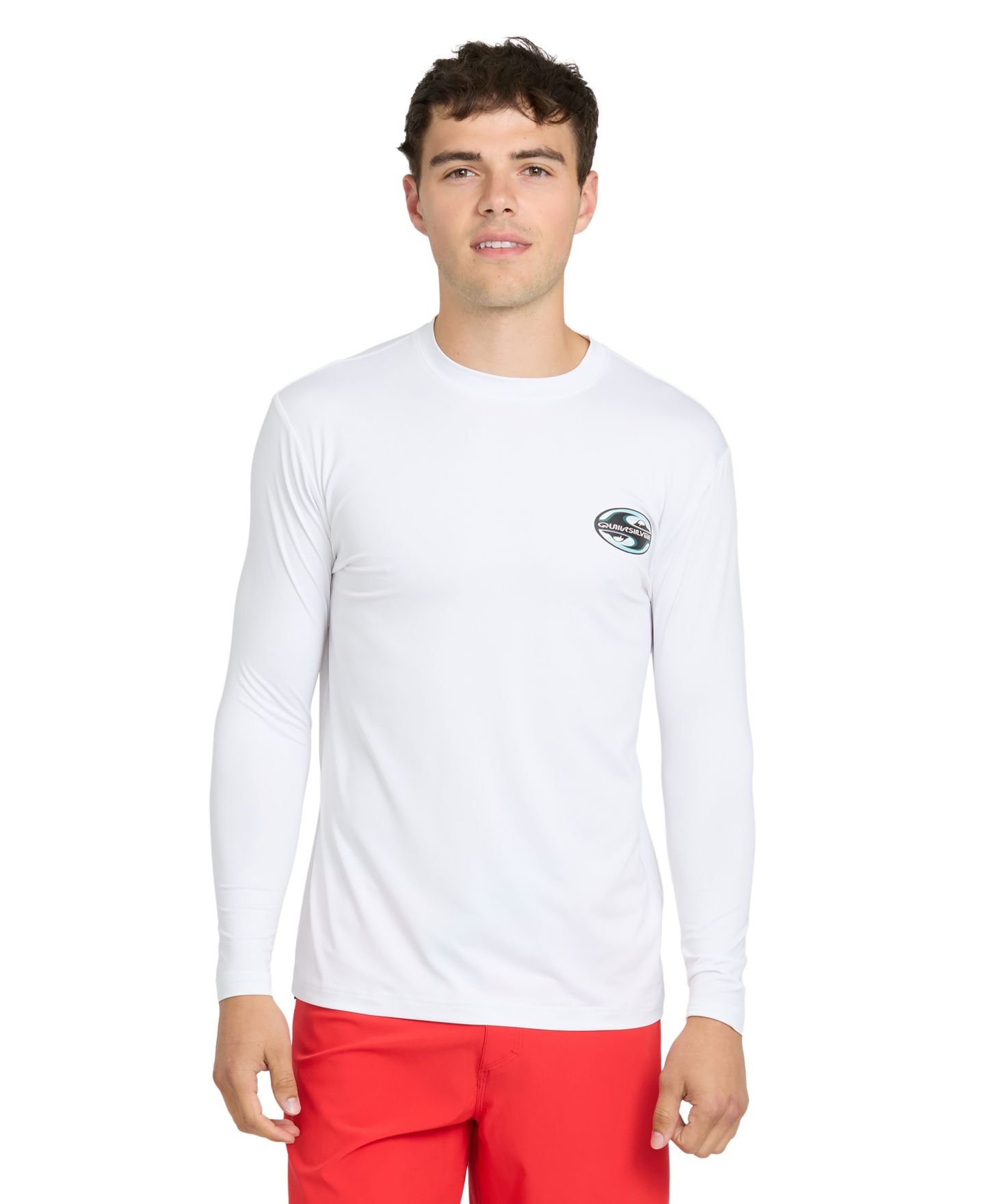 Мужская футболка Quiksilver Graphic Long-Sleeve Swim T-Shirt, цвет: Белый — фото 2