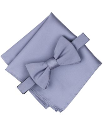Men's Textured Bow Tie and Pocket Square Set