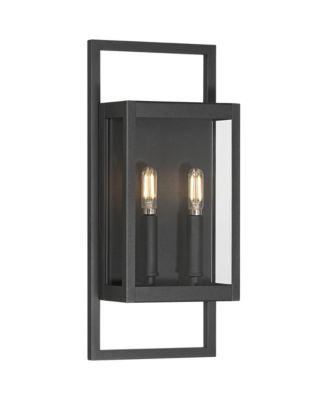 Possini Euro Jerry  Sand Black 2Lt Marine Grade Outdoor Wall Light