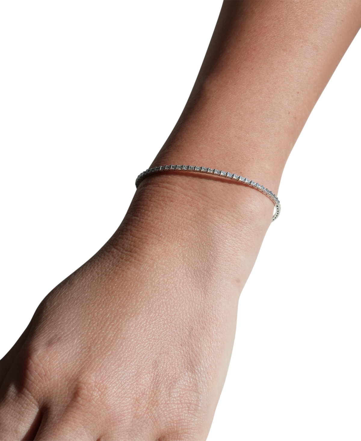 Macy's Diamond Bangle (1/2 ct. t.w.) in Sterling Silver