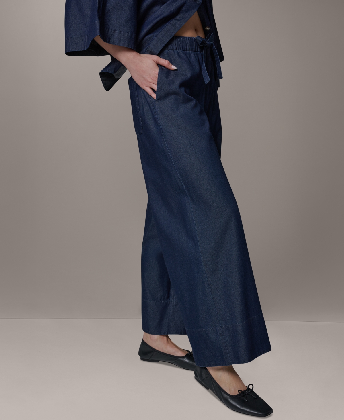 Donna Karan Weekend Women's Bali Relaxed Beach Pull-On Cotton Pants