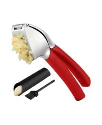 Garlic Press Comfort Grip with Peeler and Brush