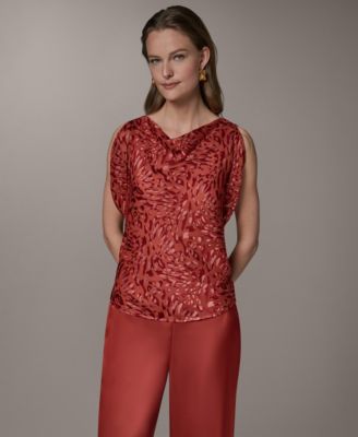 Women's Printed Cowl Neck Top