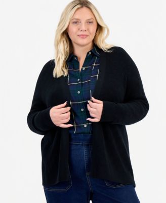 Plus Size Open Stitch Cardigan, Macy's Exclusive 