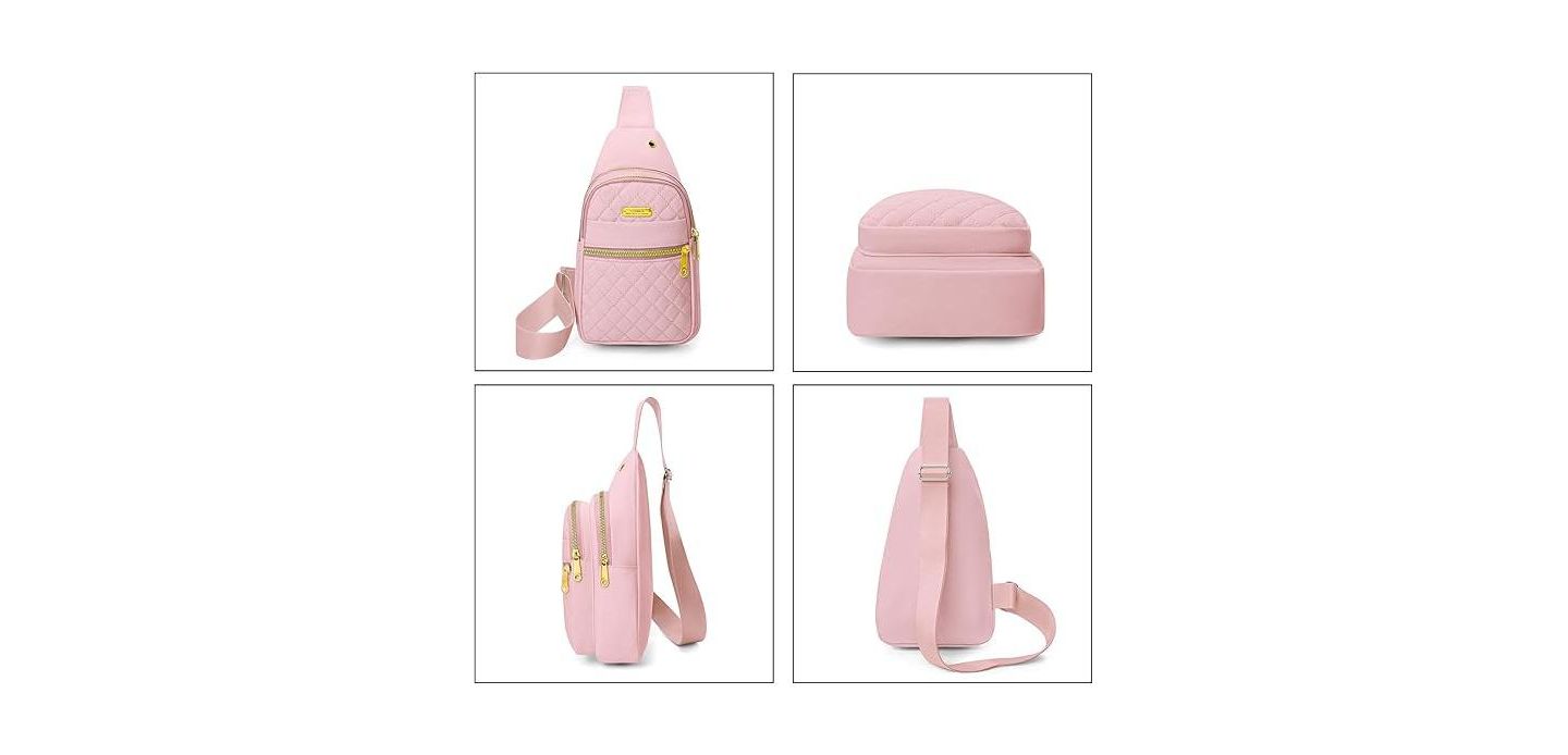 Рюкзак Urbanmax Small Sling Bag For Women Men Casual Crossbody Sling, цвет: Розовый, вариант 1 — фото 6