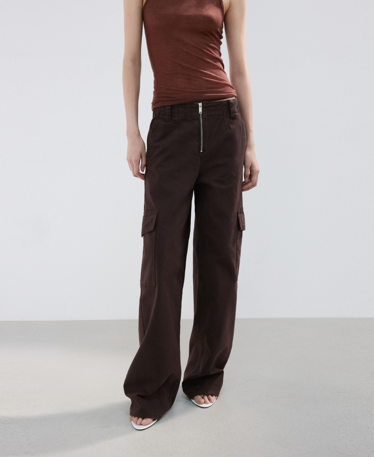 Mango Women's Pocket Cargo Jeans