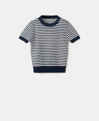 Women's Crop Striped Sweater