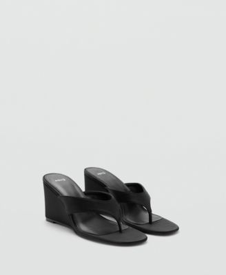 Women's Satin Straps Wedge Sandals