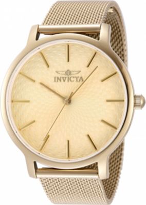 Lady's 48973 Wild Flower Quartz  Gold Dial Watch