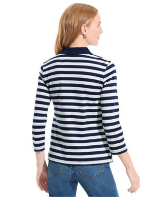 Women's Tall 3/4 Sleeve Supima Cotton Polo Shirt