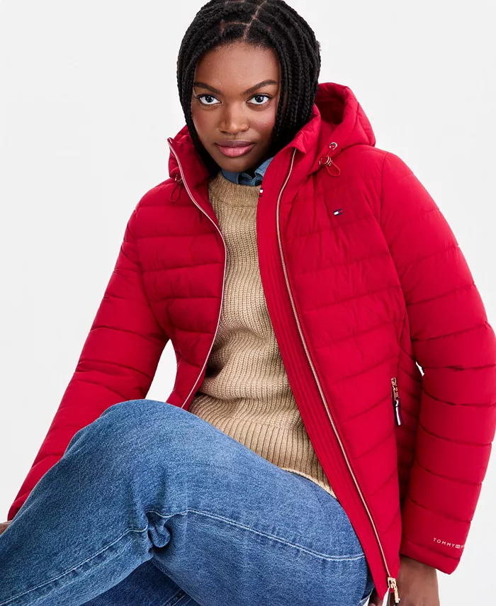 Women's Hooded Packable Puffer Coat, Created for Macy's - thumbnail 3