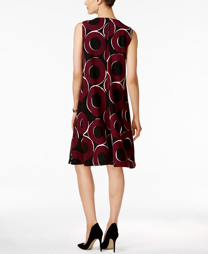 Alfani Printed Pleated Shift Dress, Created for Macy's Macy's