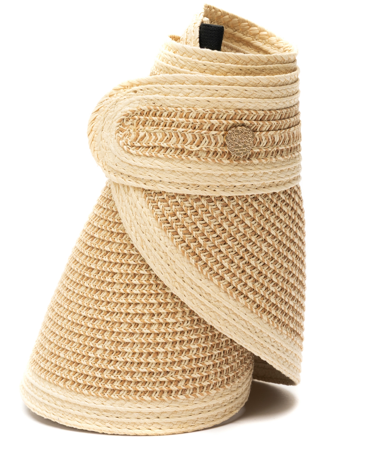 Vince Camuto Rollup Tweed Straw Visor Hat