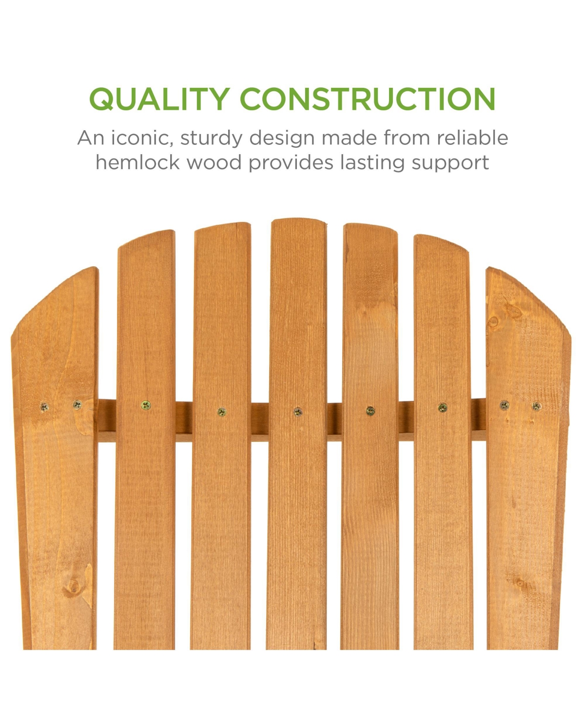 Best Choice Products Folding Adirondack Chair Outdoor