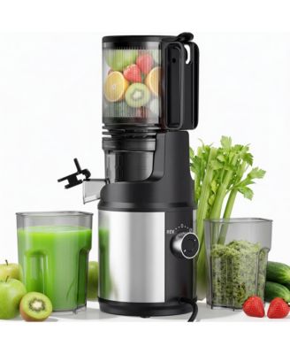 3 in 1 Cold Press Juicer with 5.12 in Wide Feed Chute 2L Capacity Quiet Motor and Easy Clean Design