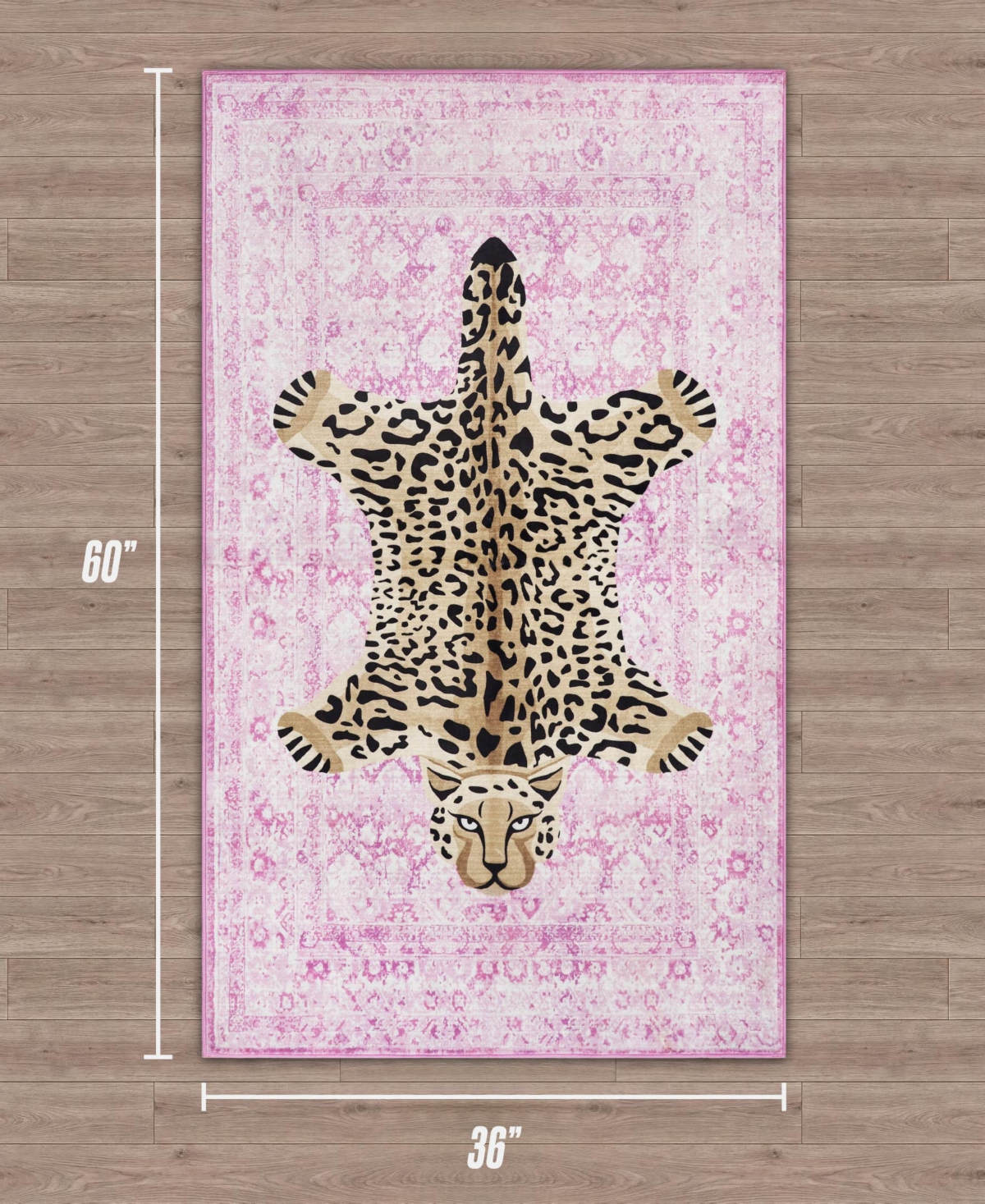 Juicy Couture Leopard Medallion Finely Soft Washable Accent Rug, 36" x 60"