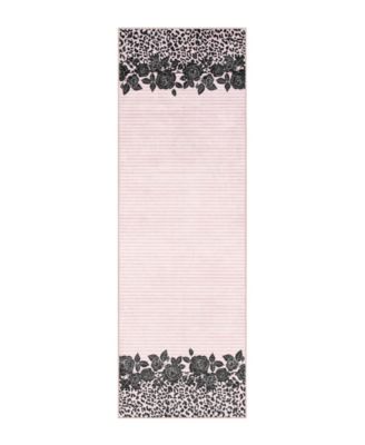Lacey Leopard Finely Soft Washable Runner Rug, 24" x 72"