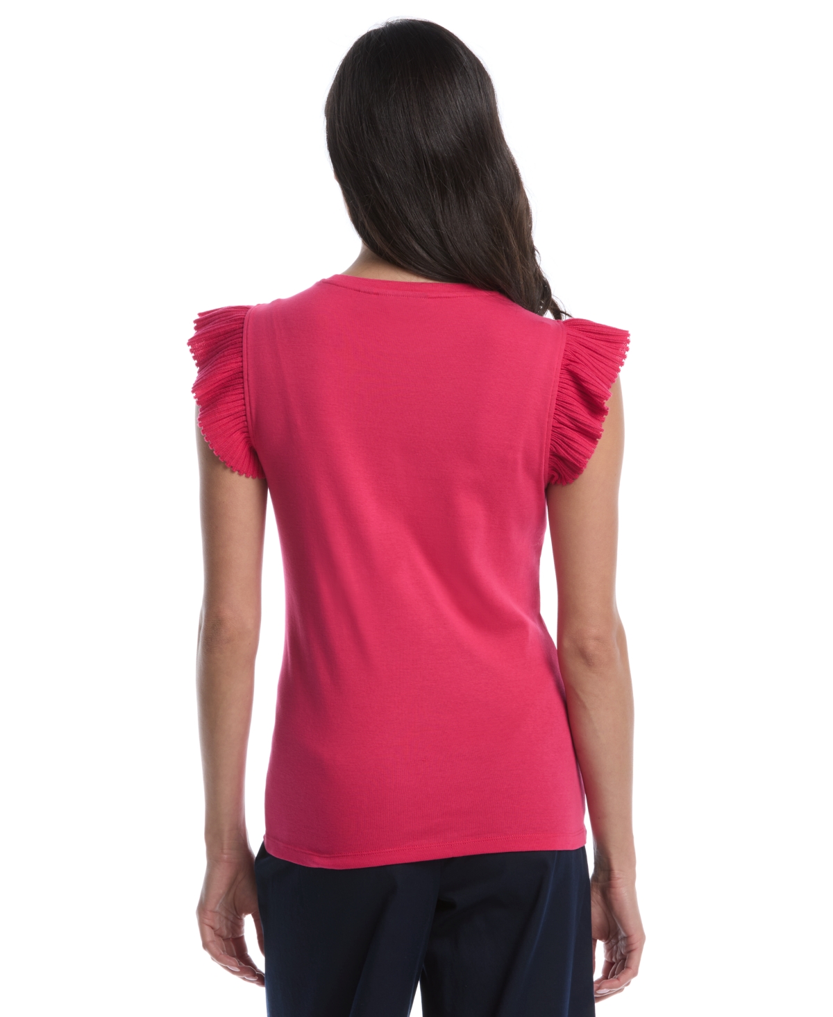 Rafaella Petite Ruffle Cap-Sleeve Top