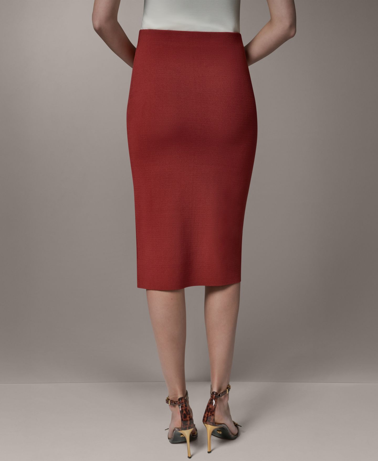 Женская юбка Donna Karan New York Pull-On Sweater Skirt, цвет: Sunbaked — фото 4