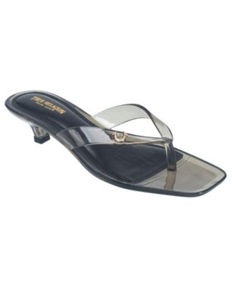 Womens Jelly Thong Strap Heel