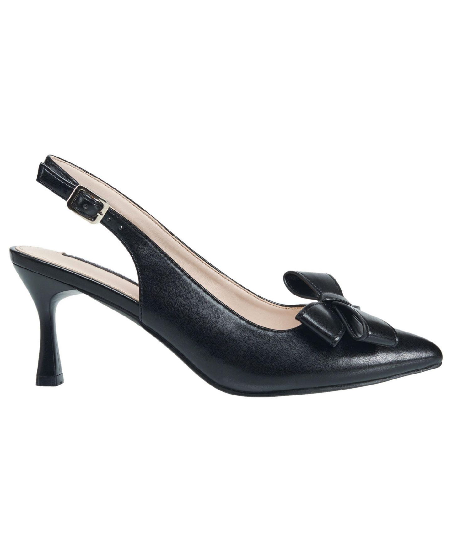 Женские туфли French Connection Brinton Oversized Bow Kitten Heel, цвет: Чёрный — фото 2