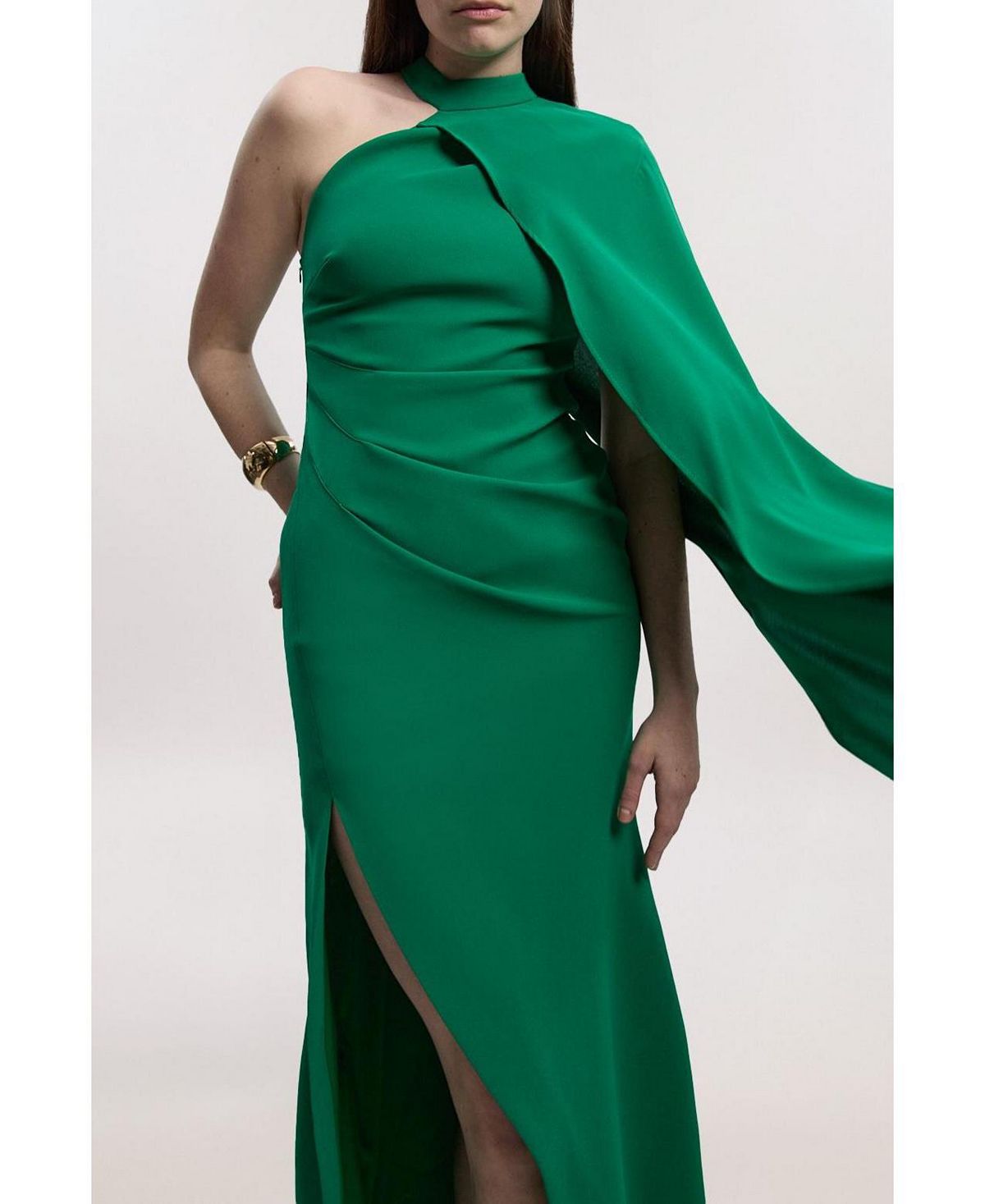 Karen Millen Women's One Shoulder Cape Sleeve Maxi Dress view 5 — MAYCSS fashion products