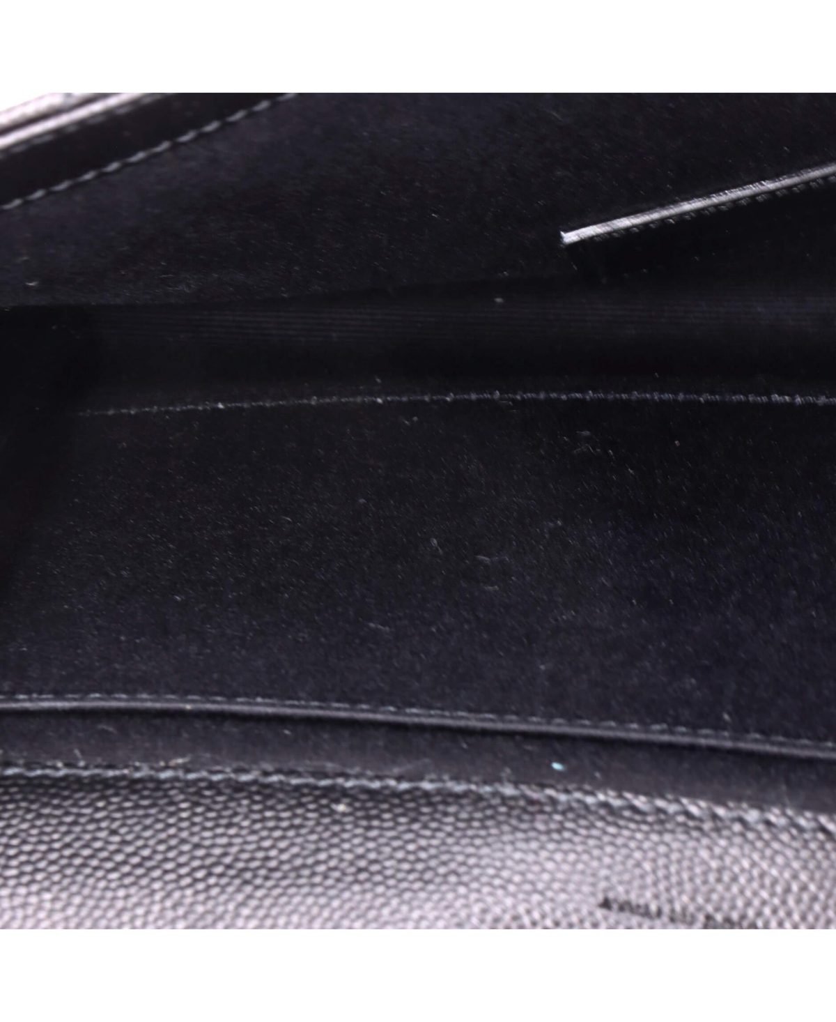 Pre-Owned Saint Laurent Classic Monogram Envelope Wristlet Clutch Mixed Matelasse Leather