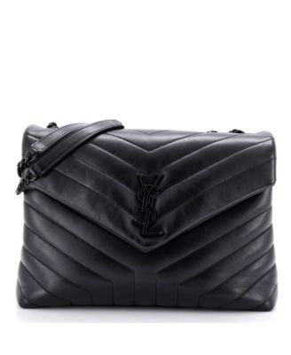 Large Loulou Shoulder Bag Matelasse Chevron Leather