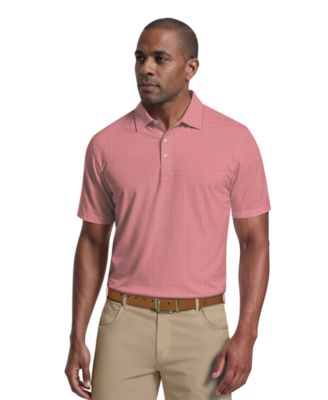 Men's Micro Argyle Jacquard Short-Sleeve Golf Polo Shirt