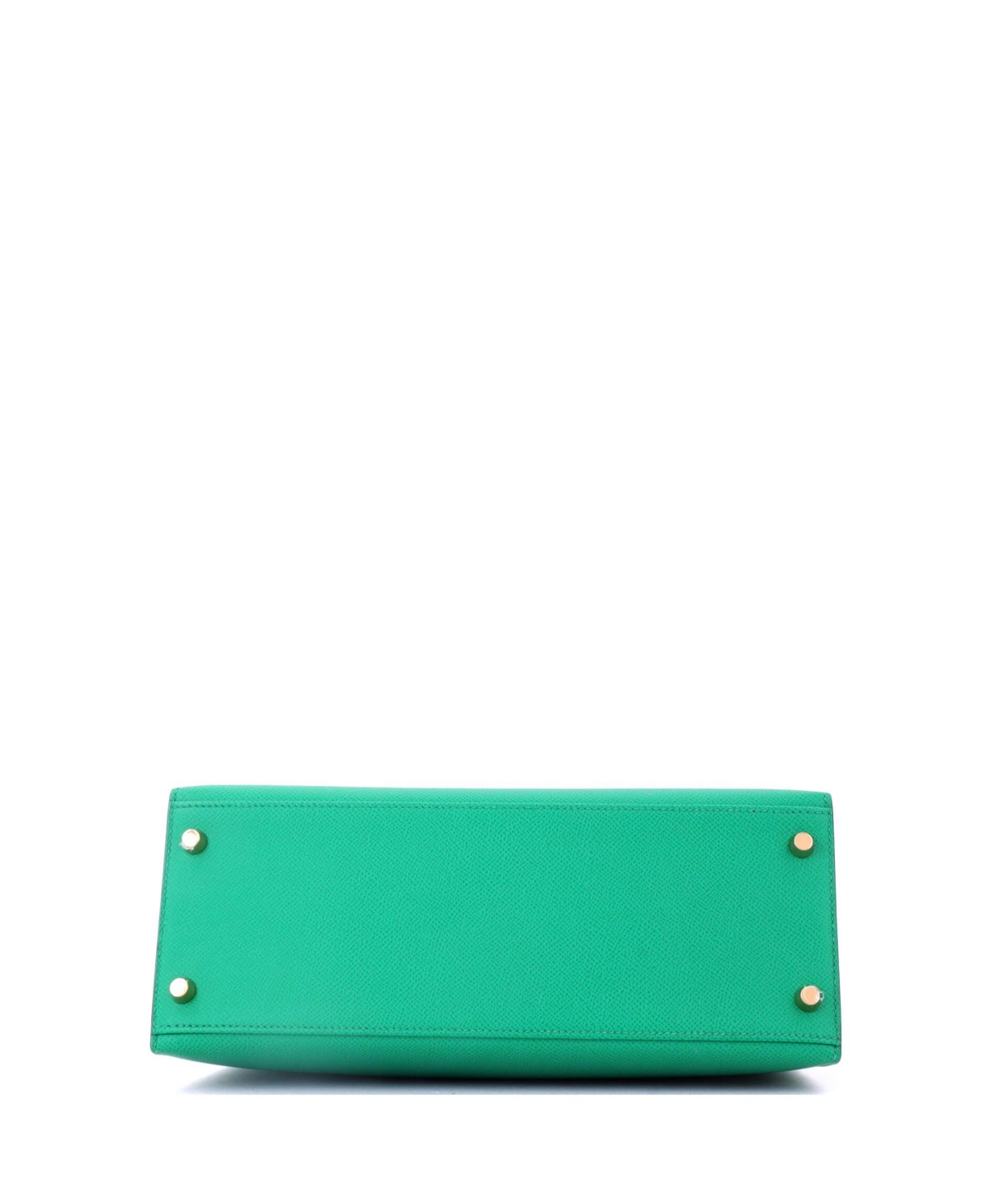 Pre-Owned HERMES Kelly 28 Handbag Green Epsom with Gold Hardware