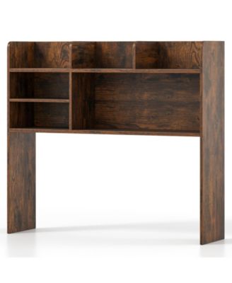 Desktop Bookshelf with 6 Shelves Countertop Storage Hutch
