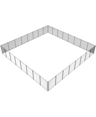 96 FT Removable Inground Pool Fence with 340gms Teslin PVC Mesh
