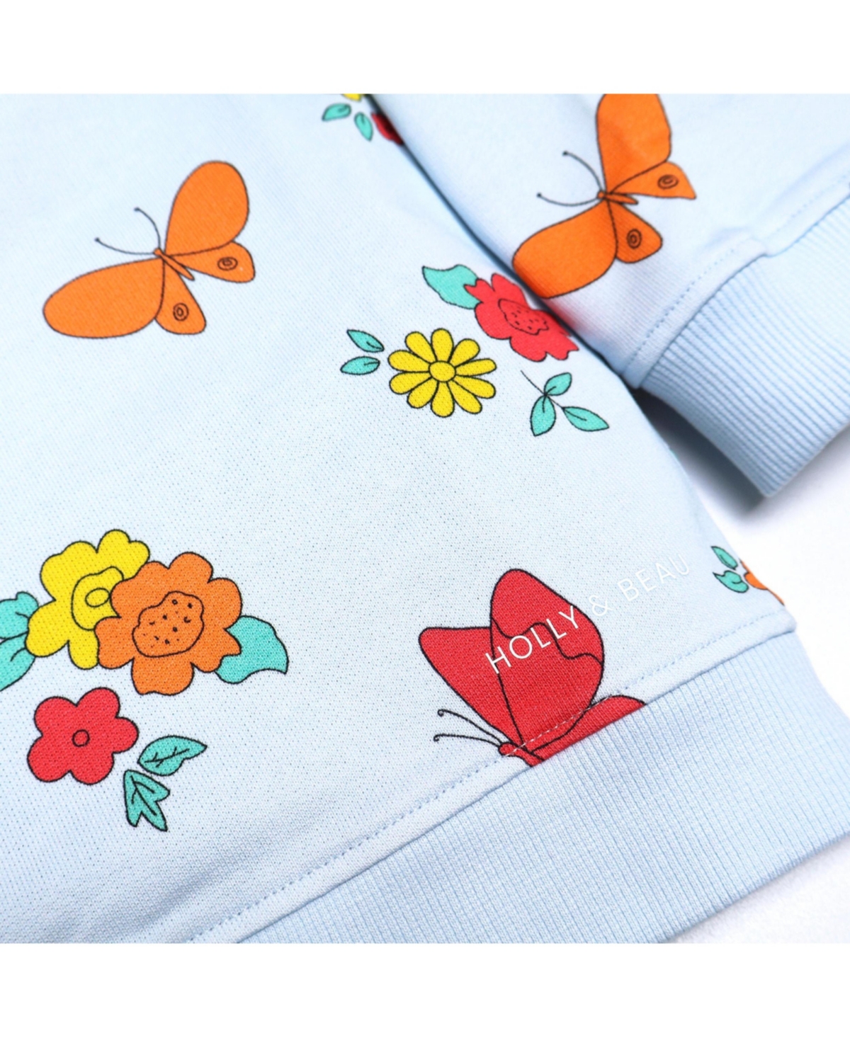 Holly and Beau Girls Long Sleeve Cotton Crew Neck Sweatshirt