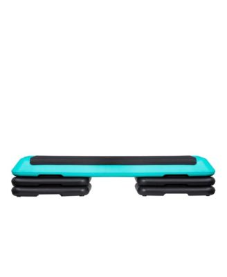 Exercise Aerobic Step Platform, Adjustable Fitness Stepper with 4 Stackable Risers, Aerobics Stepper Workout Stepper