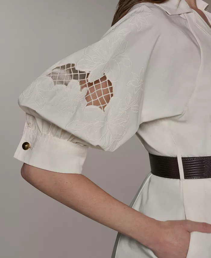 Women's Collared Belted Shirt-Dress - thumbnail 7
