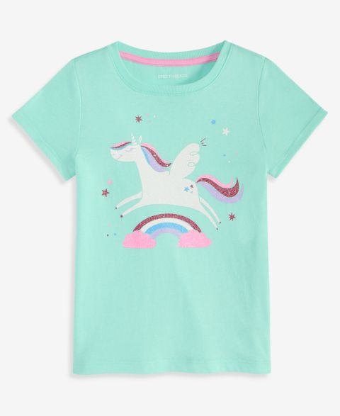 Футболка Epic Threads Unicorn T-Shirt для девочек-малышей, цвет: Зелёный