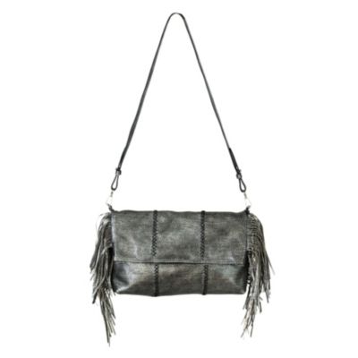 Large Fringe Leather Crossbody Messenger