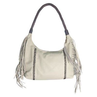 Fringe Leather Hobo Bag