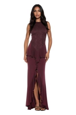 Women's Perrin Boatneck Ruffle Gown