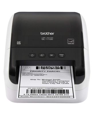 QL1100 Wide Format Professional Label Printer, 4.09" Label Width, 69 Labels Per Min Print Speed, 300x300 dpi Resolution