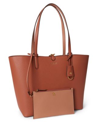 Faux-Leather Large Reversible Tote Bag
