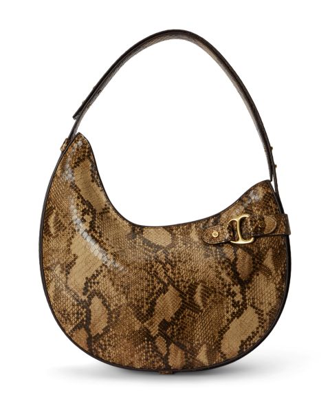 Женские сумки Lauren Ralph Lauren Tasha Embossed Leather Medium Shoulder Handbag