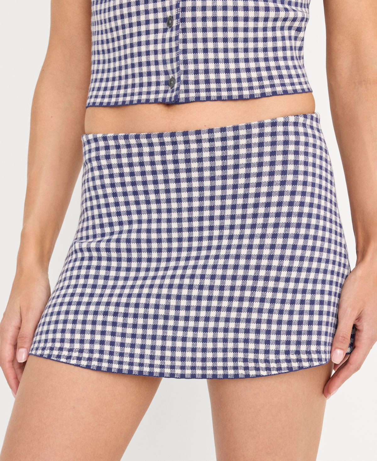 Good American Women's Viscose-Blend Sweater Mini Skort