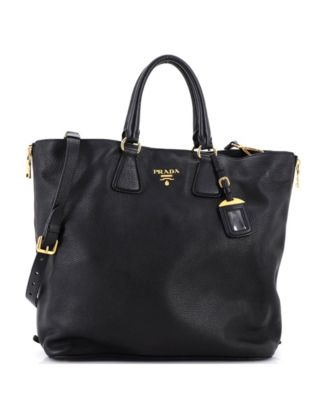 Large Side Zip Convertible Tote Vitello Daino