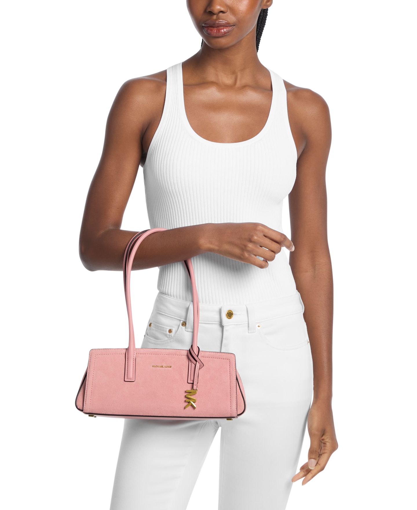 Женская сумка Michael Kors Laila Medium East West Shoulder Tote Handbag, цвет: Primrose — фото 2