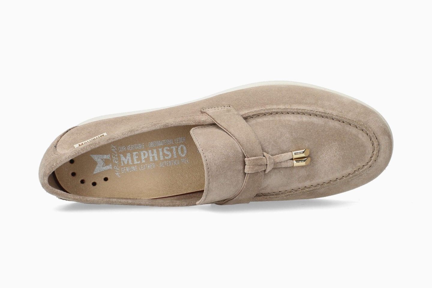 Женские туфли Mephisto Valenza Taupe Suede Loafer, цвет: Серо-коричневый — фото 5