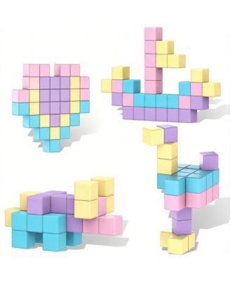 56 Pieces 1.22 inch Magnetic Blocks Building Montessori Sensory Toys Kids Gifts